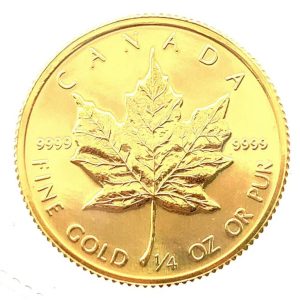 メイプルリーフ 1985年 7.7g 1/4オンス メイプル金貨 エリザベス女王 純金 24金 カナダ王室造幣局 コイン