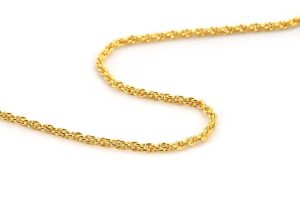 K18 18K 18金 麻ひもチェーン ゴールドネックレス gold necklace N50