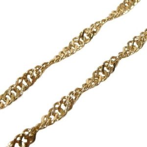 【K18】スクリューチェーン ブレスレット 1.3g イエローゴールド 18金 gold chain bracelet