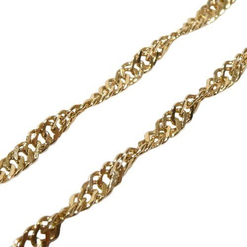 【K18】スクリューチェーン ブレスレット 1.3g イエローゴールド 18金 gold chain bracelet