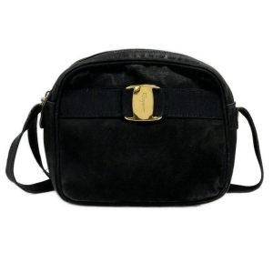 サルバトーレフェラガモ FERRAGAMO/SalvatoreFerragamo ショルダーバッグ ヴァラ レザー 黒 バッグ