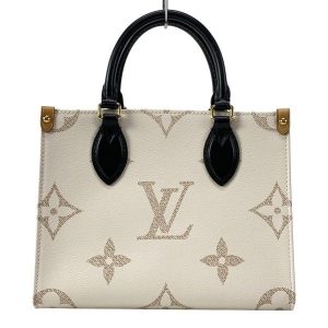 ルイヴィトン LOUIS VUITTON トートバッグ M24533 オンザゴーPM モノグラムデュンヌ RFID確認済み 美品 バッグ モノグラム・デュンヌ