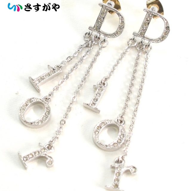 Dior ディオール ロゴ ピアス メタル メッキ アクセサリー