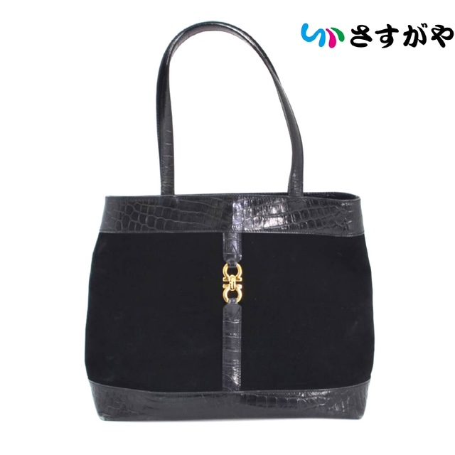 Ferragamo フェラガモ ガンチーニ スエード バッグ ブランド