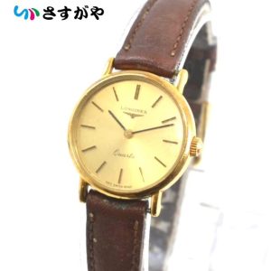 LONGINES ロンジン ラウンド ゴールドカラー クオーツ式 年代物 時計