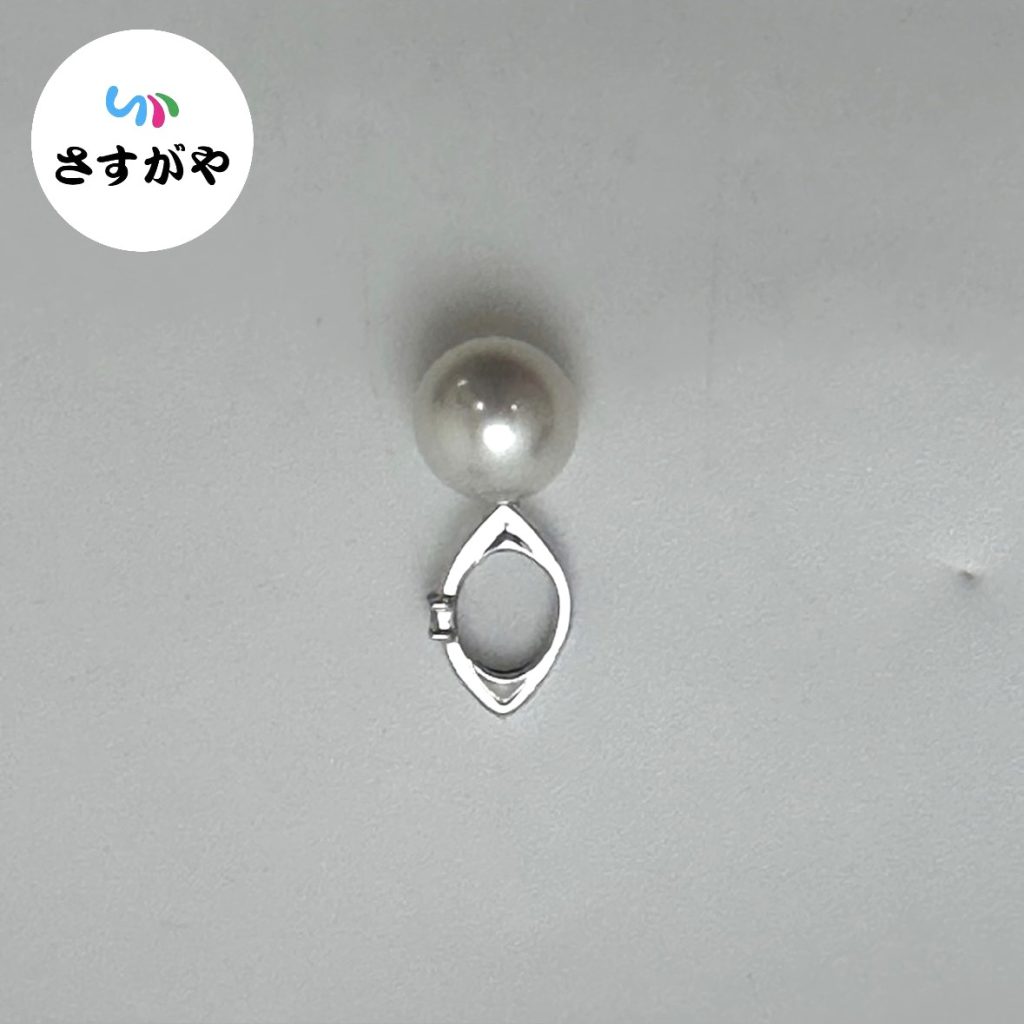 K18WG パール付きトップ