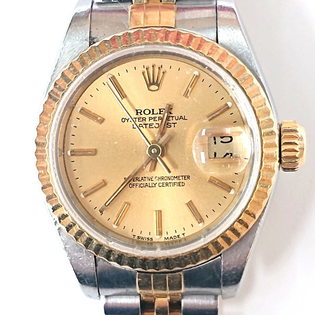 ROLEX ロレックス デイトジャスト 69173 レディース YG/SS 腕時計 自動巻き ホワイト文字盤 Aランク 中古 銀蔵