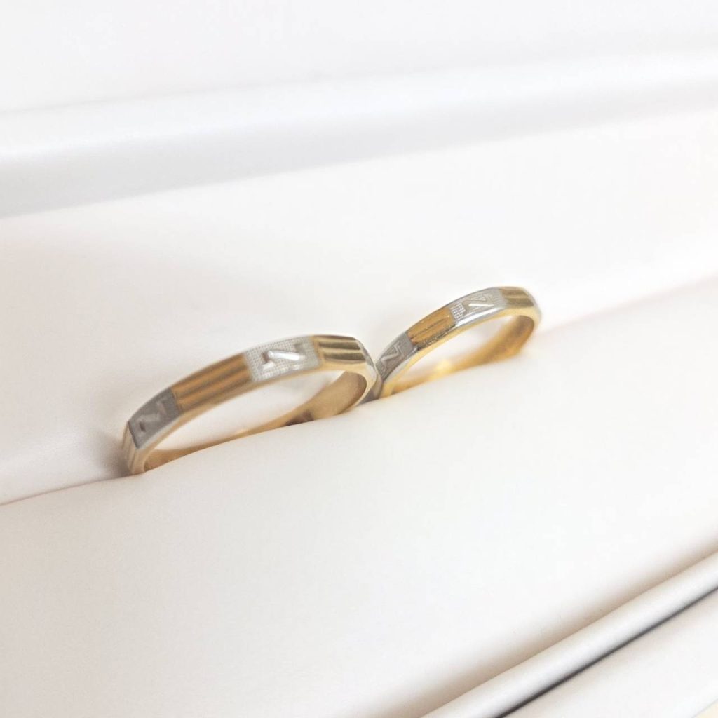 K18／Pt900 コンビペアリング