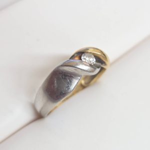 K18／Pt900 メレダイヤリング