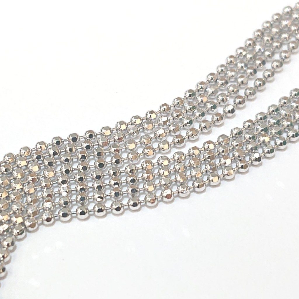 K18WG ボールチェーン ネックレス