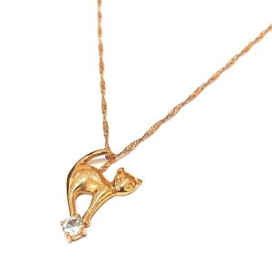 18金 ブルートパーズ ネックレス