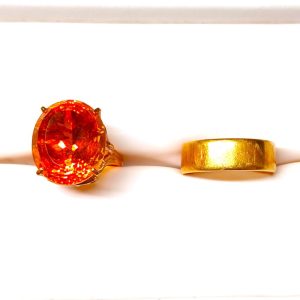 【K18 まとめ】18金・シトリン・リング・指輪・貴金属・アクセサリー