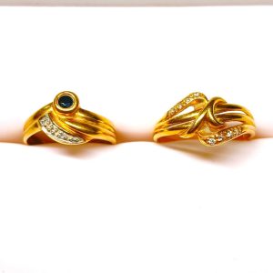 【K18 まとめ】18金・サファイア・メレダイヤ・リング・指輪・貴金属・アクセサリー