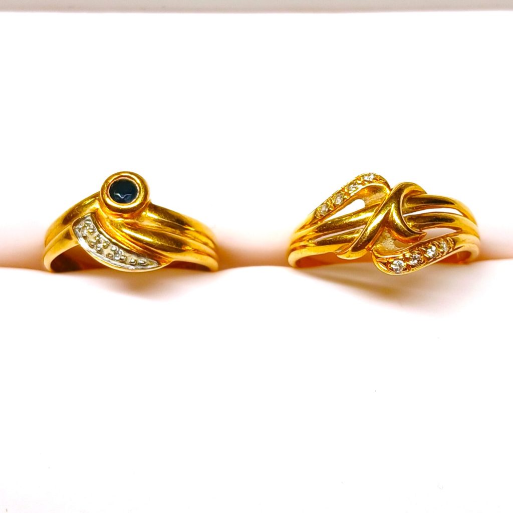 【K18 まとめ】18金・サファイア・メレダイヤ・リング・指輪・貴金属・アクセサリー