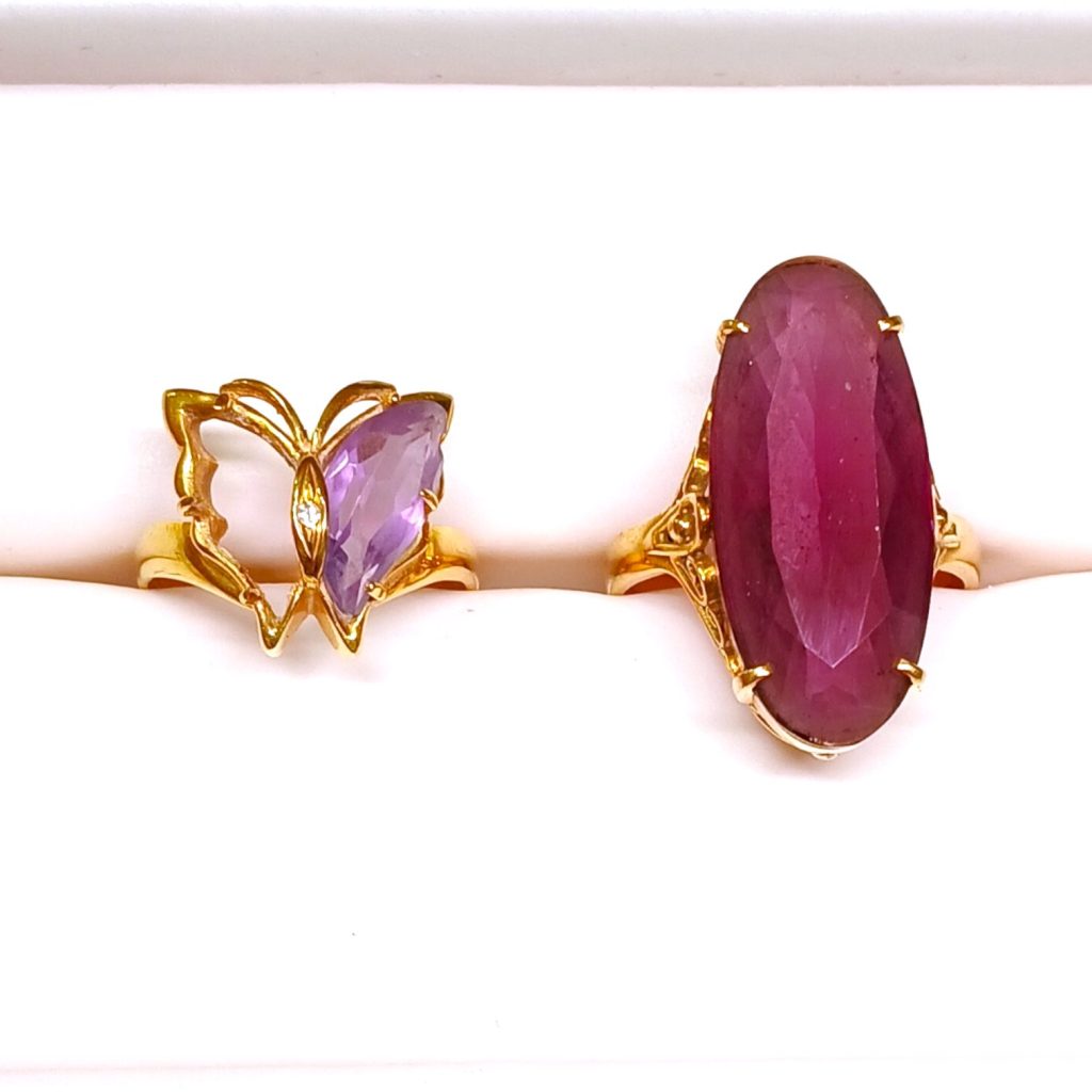 【K18 まとめ】18金・アメジスト・リング・指輪・貴金属・アクセサリー