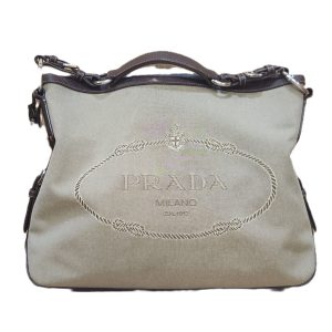 プラダ  ( PRADA ) ジャガード ロゴ セミショルダー バッグ | 根室市駒場町