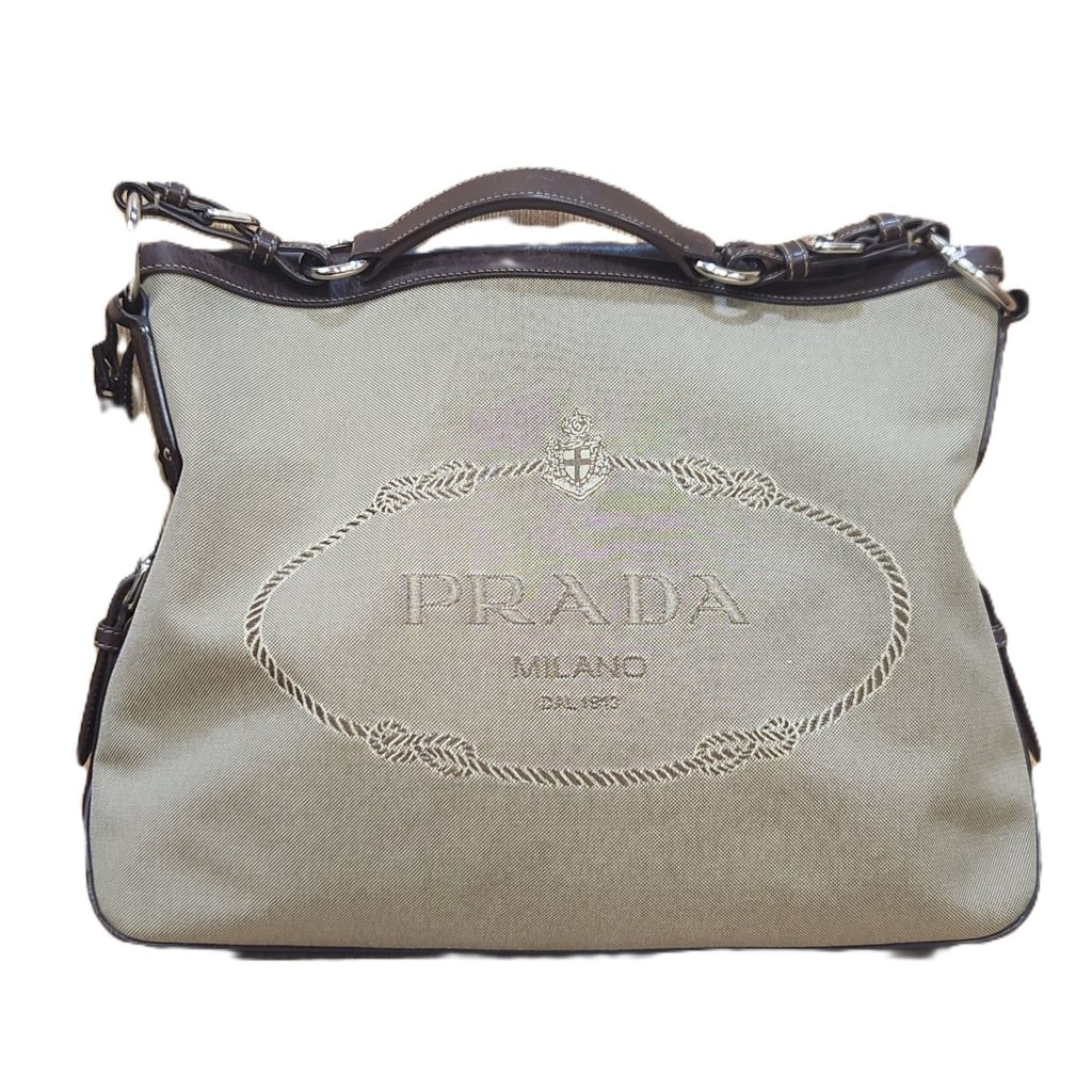 プラダ  ( PRADA ) ジャガード ロゴ セミショルダー バッグ | 根室市駒場町