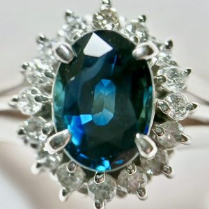 Pt900 プラチナリング ダイヤモンド サファイア ジュエリー