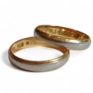 【K18×Pt850 コンビリング】貴金属・アクセサリー・指輪