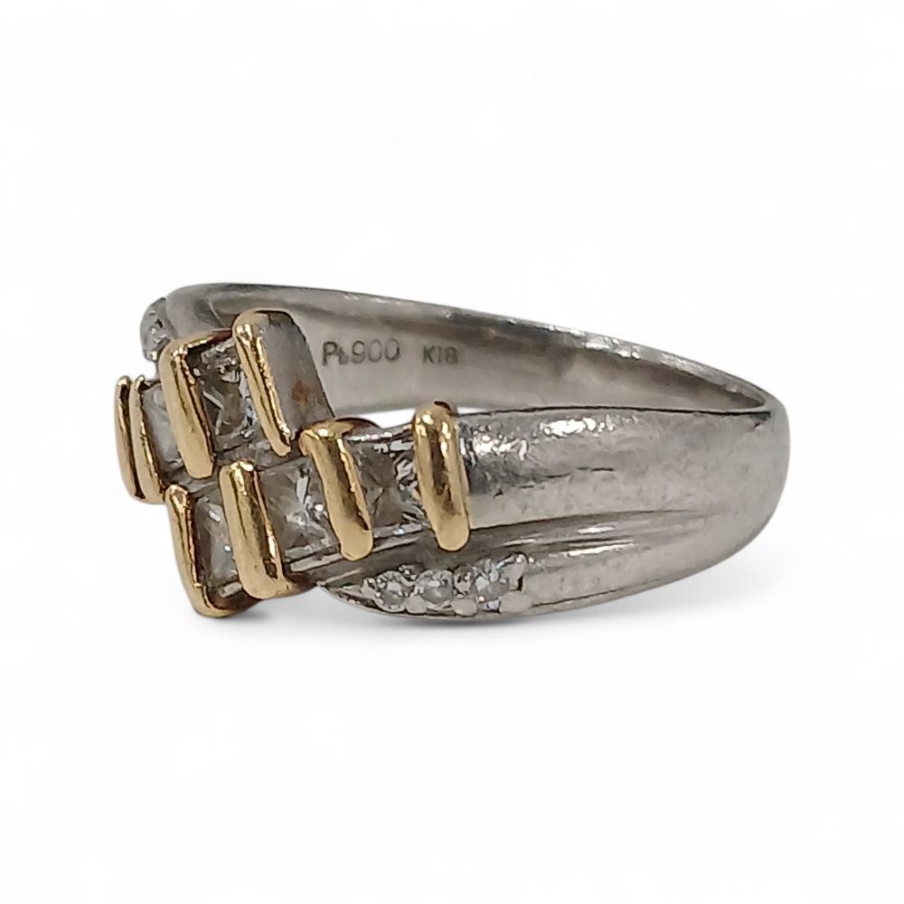【Pt900×K18コンビリング】貴金属・アクセサリー・指輪