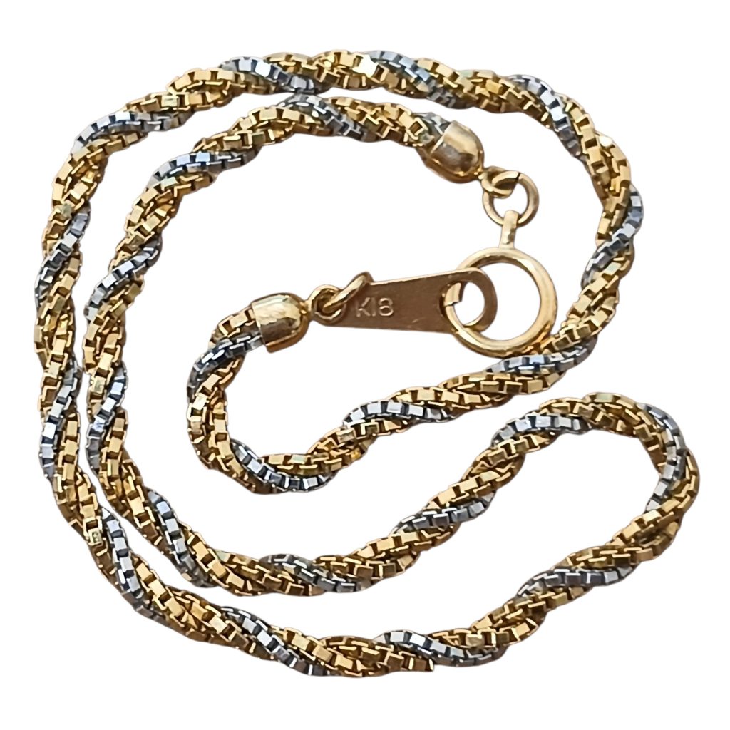 K18 18金 Pt850 プラチナ850 コンビ ブレスレット