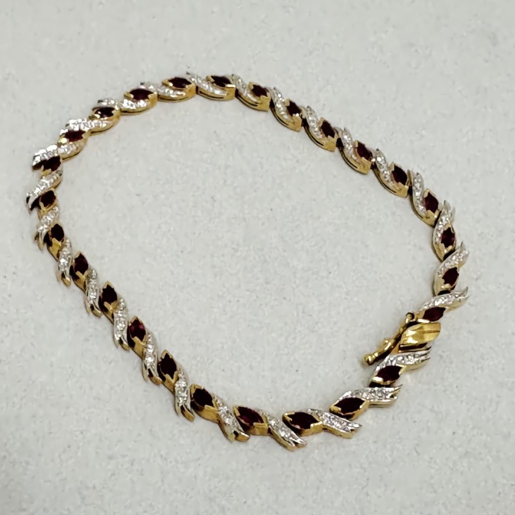 K18 / 宝石 / ブレスレット / ルビー / ダイヤモンド