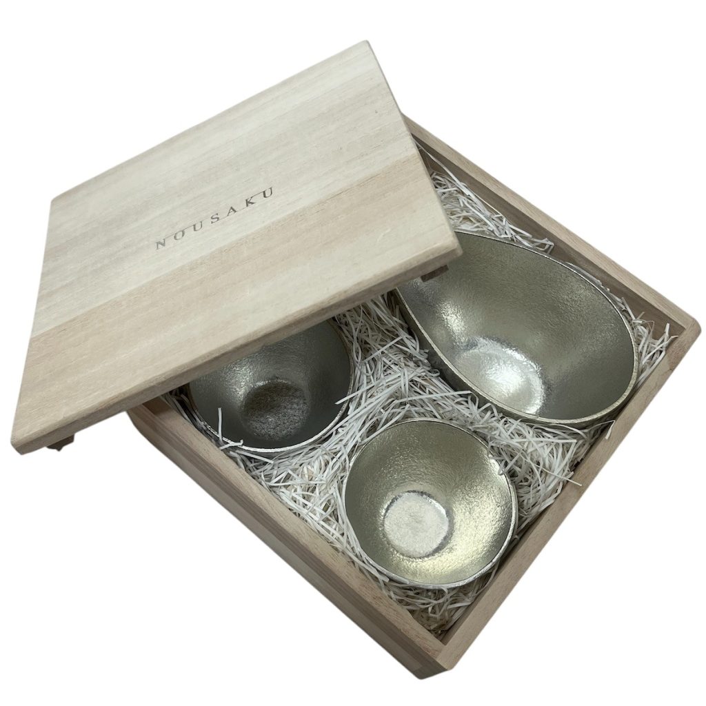 未使用品 / 酒器3点セット 錫製