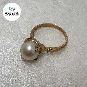 K18 パール付き　リング