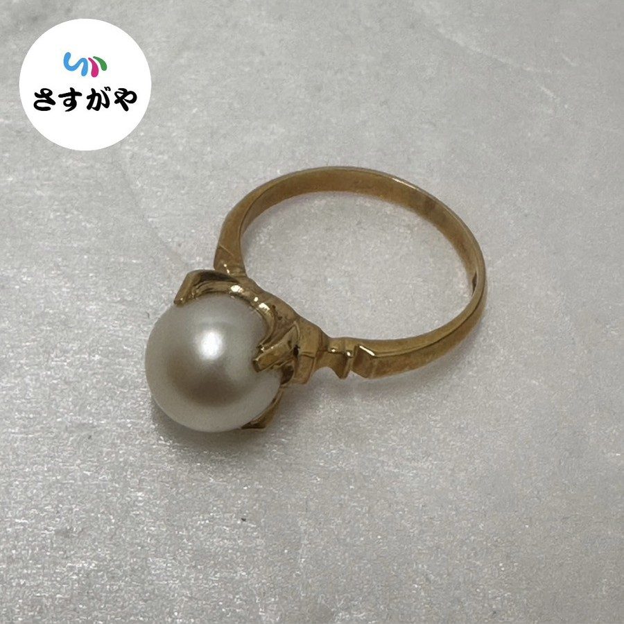 K18 パール付き　リング