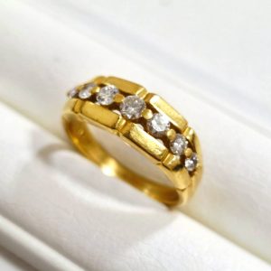 K18 18金 750 メレダイヤマンド付きリング 指輪 アクセサリー