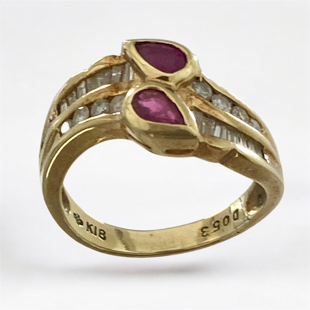 K18リング 石付き