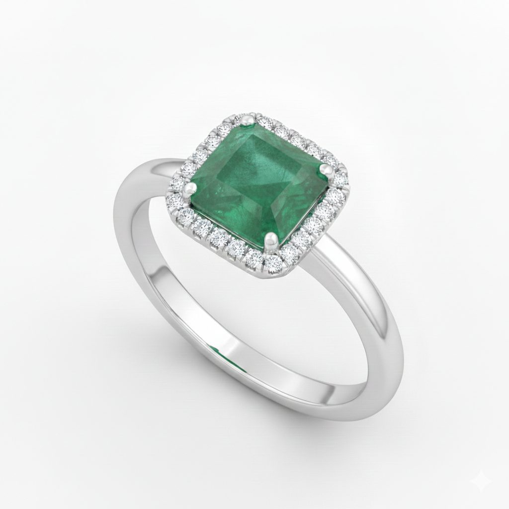 エメラルド ダイヤモンド リング Pt900