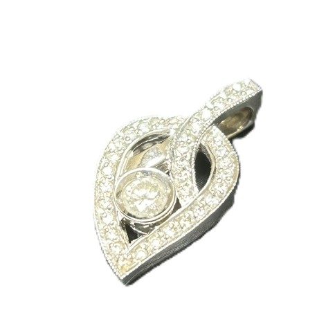 K18（18金）ホワイトゴールドダイヤペンダントトップ