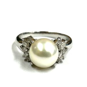 Pt850 プラチナ パール 真珠 リング アクセサリー ジュエリー 貴金属