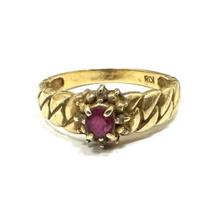 【貴金属】K18 18金 750 ルビー付リング アクセサリー