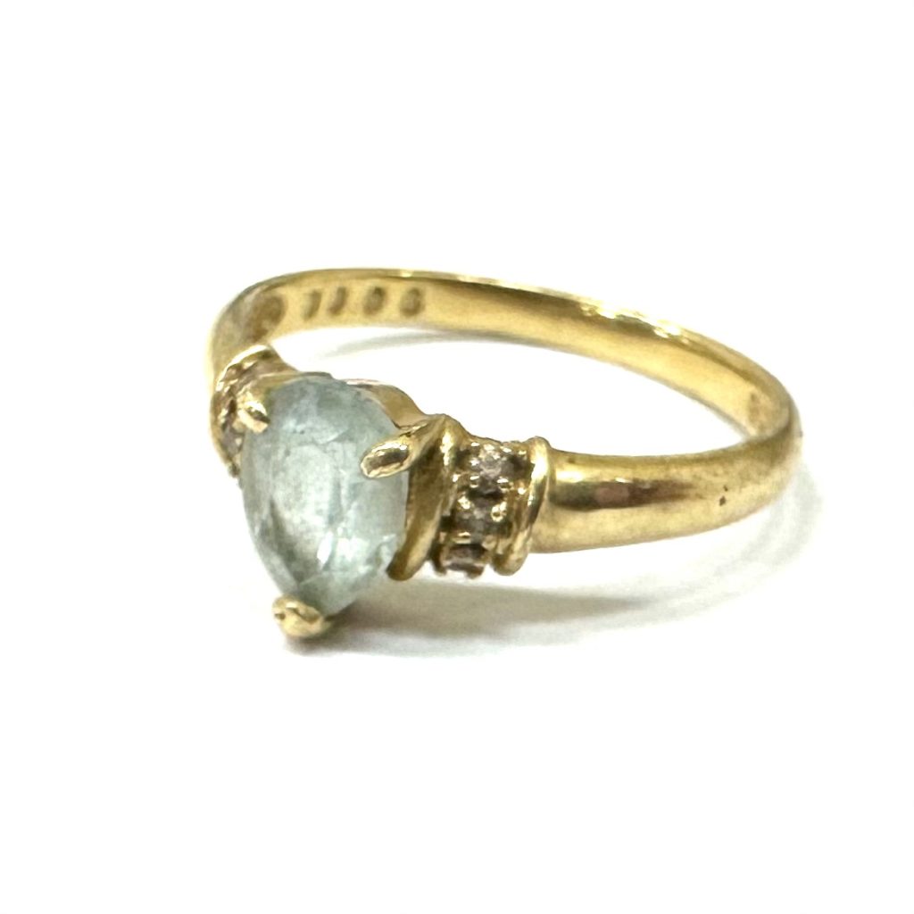 【貴金属】K18 18金 750 アクアマリン付 リング ジュエリー アクセサリー