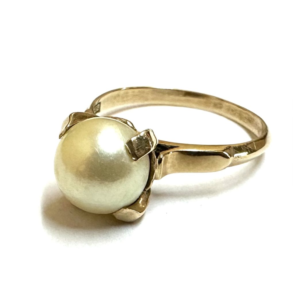 【貴金属】K18（18金/750）パール付リング ジュエリー アクセサリー