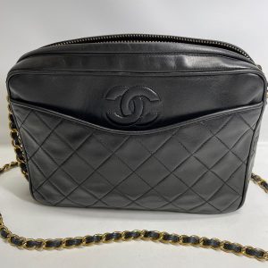 シャネルのマトラッセチェーンショルダーバッグ（ブラックラムスキン）の買取| つくばみらい市小絹