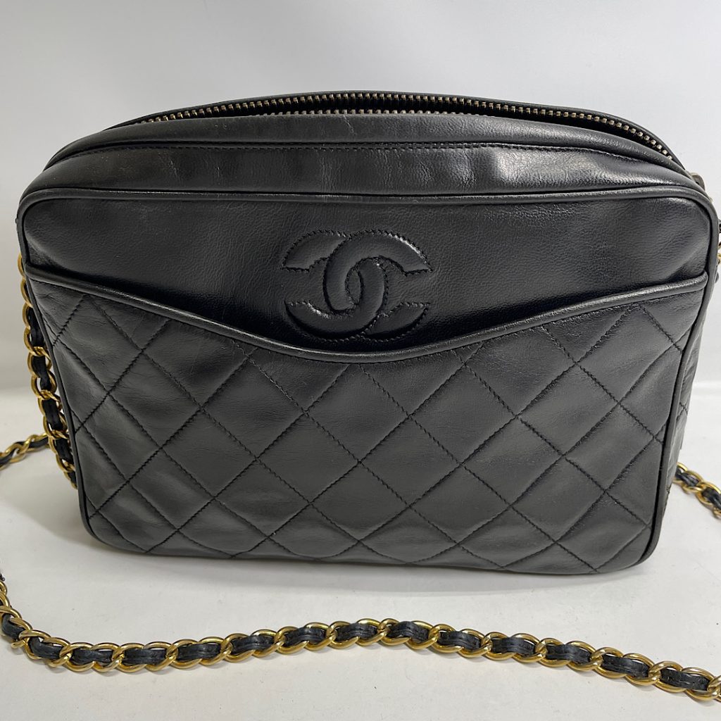 シャネルのマトラッセチェーンショルダーバッグ（ブラックラムスキン）の買取| つくばみらい市小絹