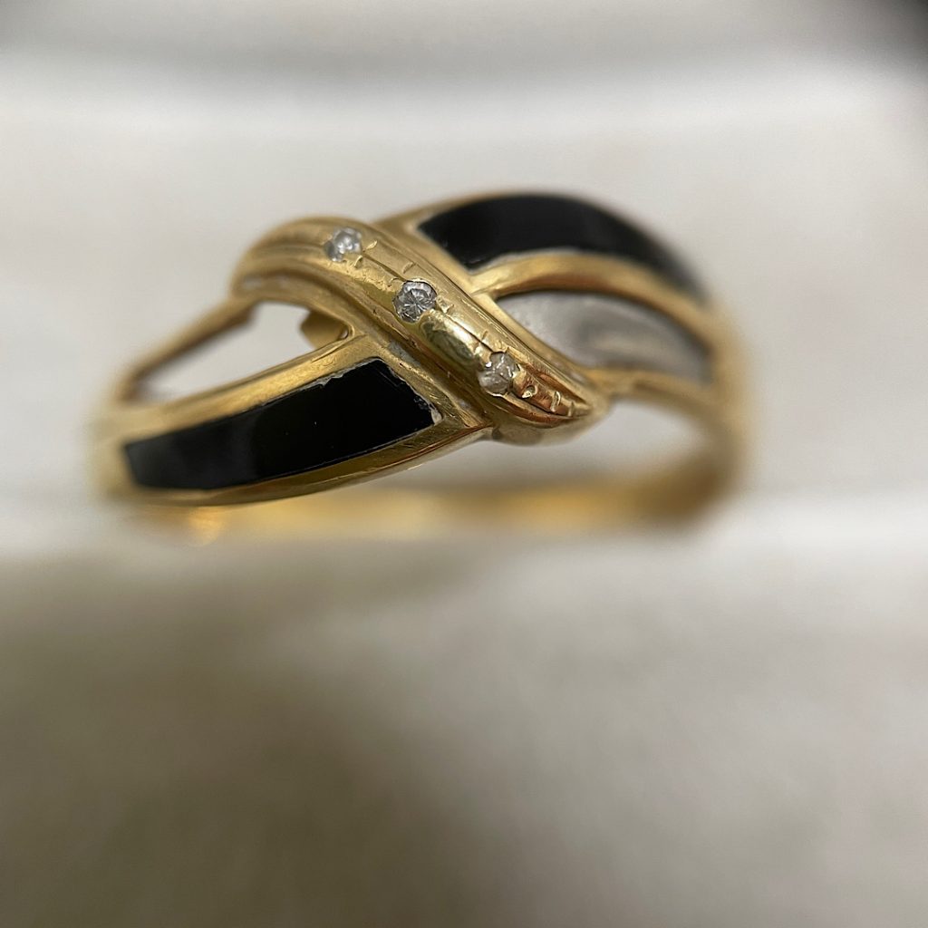 金プラチナのお買い取り| K18オニキス ダイヤモンド付きリングのお買い取り| 我孫子市南新木