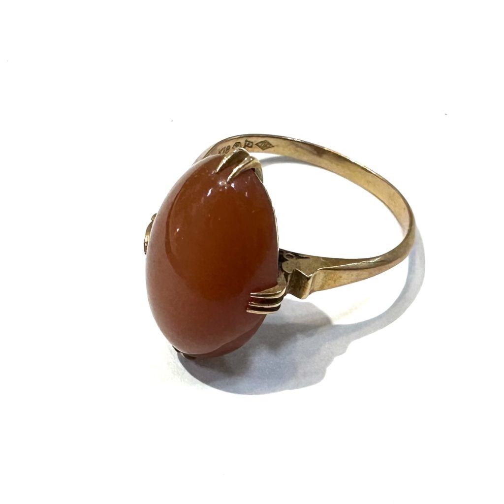 【貴金属】K18 18金 750 サンゴ付 リング ジュエリー アクセサリー