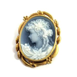 K18 カメオブローチ