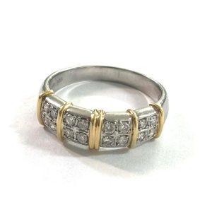 K18/pt900 メレダイヤリング