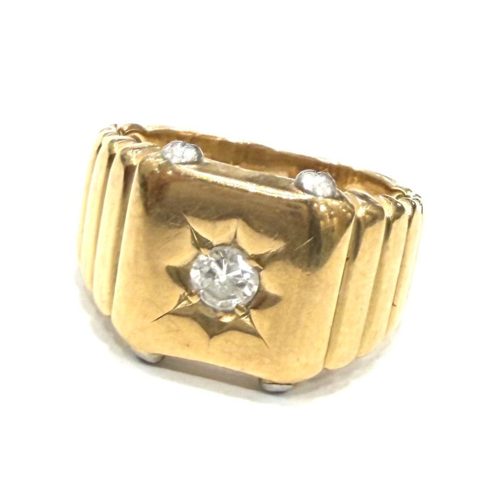 K18 PT900 ダイヤモンド リング