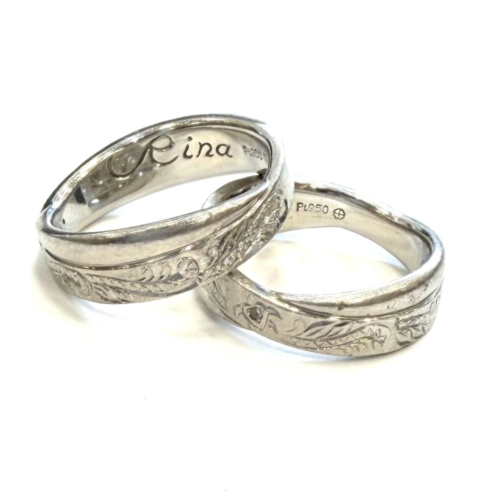 PT950 石あり リング