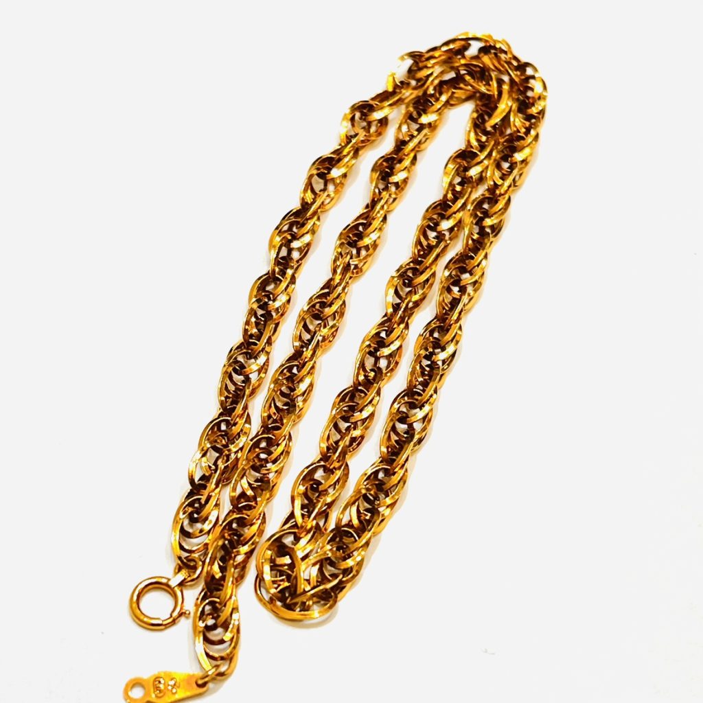 K18 18金 750 ロープチェーン ネックレス