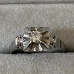 K14WG (14金ホワイトゴールド) ダイヤモンドリング