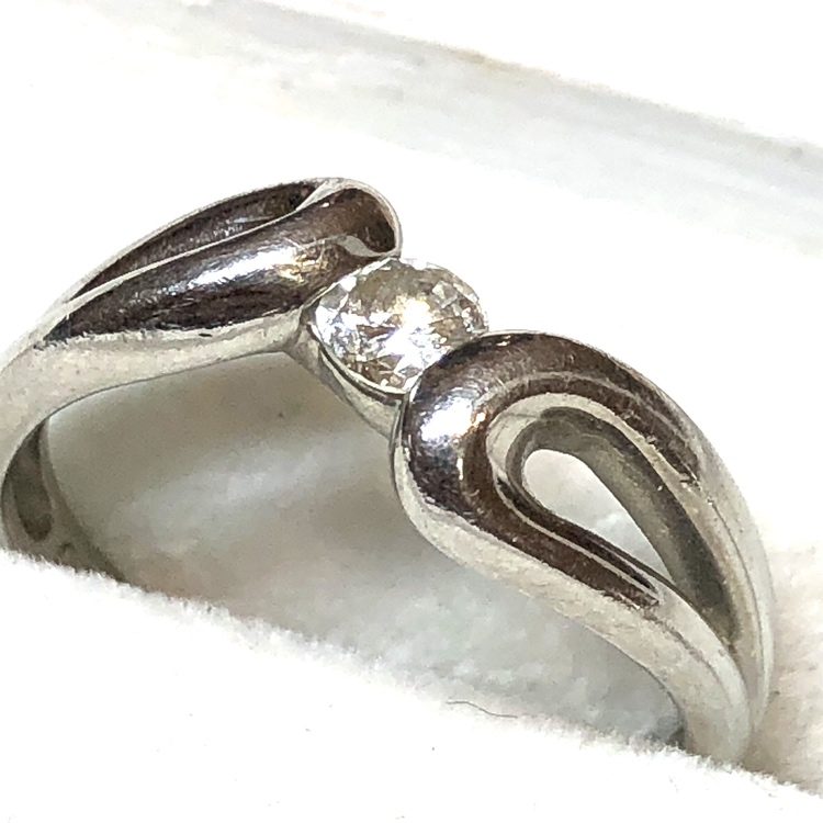 Pt850 プラチナ ダイヤモンド リング 指輪 アクセサリー