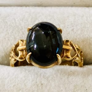 K18(18金) ブラックトルマリンリング