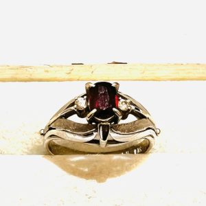 K14ＷＧ 14金 ホワイトゴールド リング ルビー